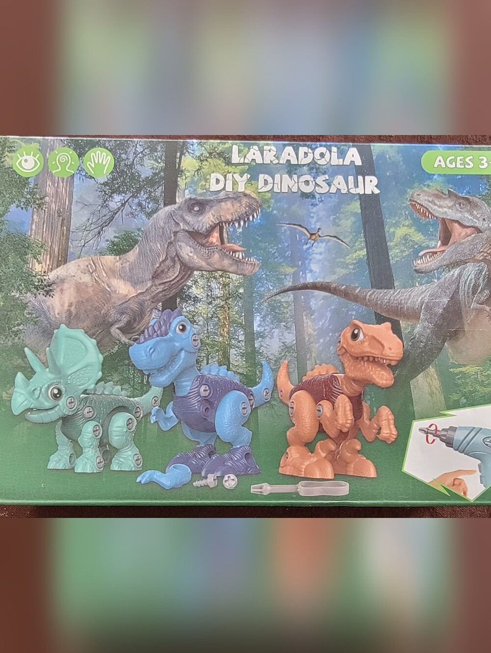 Laradola DIY Dinosaur Toys Build with Tools Ages 3+ New in Box